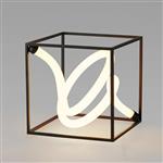 Ambrose Sand Black LED Small Touch Dimmer Table Lamp 354406 