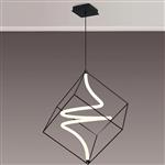 Ambrose Sand Black LED Spiral Large Ceiling Pendant 354400 