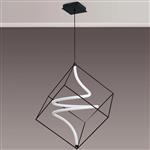 Ambrose Sand Black LED Spiral Large Ceiling Pendant 354400 