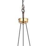 Batavia Brown Oxide And Cognac Glass Triple Pendant 347880 