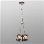 Batavia Brown Oxide And Cognac Glass Triple Pendant 347880 