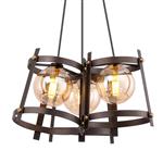 Batavia Brown Oxide And Cognac Glass Triple Pendant 347880 
