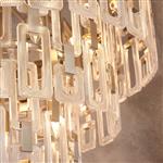 Hadrian Satin Nickel And Clear Glass 20 Light Tiered Pendant 377858