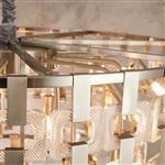 Hadrian Satin Nickel And Clear Glass 20 Light Tiered Pendant 377858