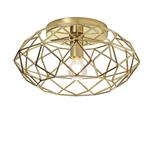 Honolulu Wide Polished Brass Flush Ceiling Light LT30154