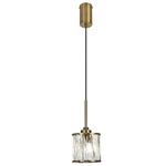 Joliet Antique Brass And Clear Glass Single Ceiling Pendant 353843