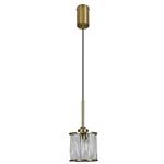 Joliet Antique Brass And Clear Glass Single Ceiling Pendant 353843