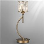Joliet Antique Brass And Clear Glass Table Lamp 353848