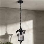 Katya Satin Black IP54 Outdoor Pendant 369614