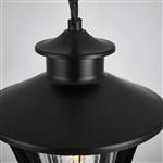 Laurie Satin Black IP54 Outdoor Pendant 369624