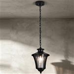 Laurie Satin Black IP54 Outdoor Pendant 369624