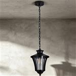 Laurie Satin Black IP54 Outdoor Pendant 369624