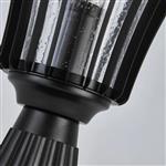 Laurie Satin Black IP54 Outdoor Post Lamp 369625