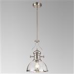 Polished Nickel And Clear Glass