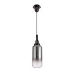 Yeadon Black Chrome With Smoked Cylinder Glass Single Pendant LT32610