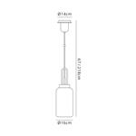 Yeadon Black Chrome With Smoked Cylinder Glass Single Pendant LT32610