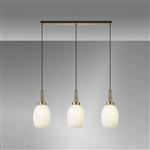 Brass Gold And Opal Ribbed Glass