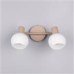 Boba Warm Beige And Opal White Glass Dual Spotlight R86372043