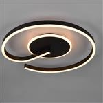 Calle LED Matt Black And Opal Diffuser Flush Wall Or Ceiling Light R63631132
