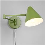 Cosima Green Swing-Arm Reading Wall Light 263970115