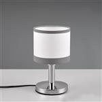 Davos Chrome With White And Grey Shade Touch Table Lamp R59551006