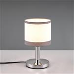 Davos Chrome With White And Grey Shade Touch Table Lamp R59551006