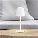 Diaz IP44 LED Matt White Rechargeable Touch Table Lamp R55961131