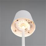 Diaz IP44 LED Matt White Rechargeable Touch Table Lamp R55961131