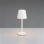 Diaz IP44 LED Matt White Rechargeable Touch Table Lamp R55961131