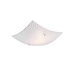 Elisa Small White Patterened Glass Semi-Flush Fitting 612200100
