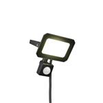 Funchal IP44 PIR 120mm Black Outdoor LED Floodlight R23349132