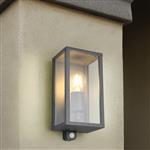 Garonne IP44 Anthracite Motion Sensor Outdoor Wall Mounted Light 201869142