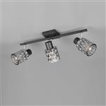 Jack Matt Black And Smoked Glass Triple Spotlight R86423032