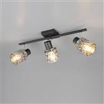 Jack Matt Black And Smoked Glass Triple Spotlight R86423032