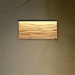 Kalea Large Matt Black and Wood LED Wall Light 255519130