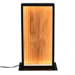 Kalea Matt Black and Wood LED Table Lamp 555510130