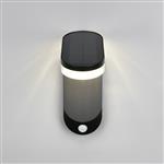 Lagoas IP44 Outdoor Solar Black PIR Wall Light R23176102