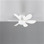 Lund LED 6 Blade Matt White Ceiling Fan Light R67462131