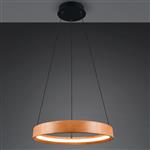 Lynwood Single Wood Finish LED Pendant 355030130