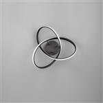 Meo Matt Black LED Semi-Flush Ceiling Fitting R62101132