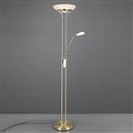 Orson Matt Brass LED Reading Arm Floor Lamp R40073508