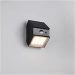 Talca IP65 LED Matt Black Solar Dusk to Dawn Motion Sensor Outdoor Light R25119632 