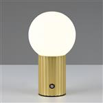 Tauris Matt Brass Battery LED Table Lamp 543510108
