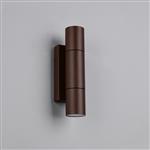 Yamuna Dual IP65 Rusty Brown Outdoor Wall Light 269760224