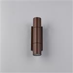 Yamuna Dual IP65 Rusty Brown Outdoor Wall Light 269760224