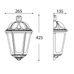 Esau Black Resin IP55 Half Lantern Wall Light ESAU