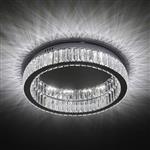 Gelmir Large Chrome CCT LED Crystal Flush Light LSTB054