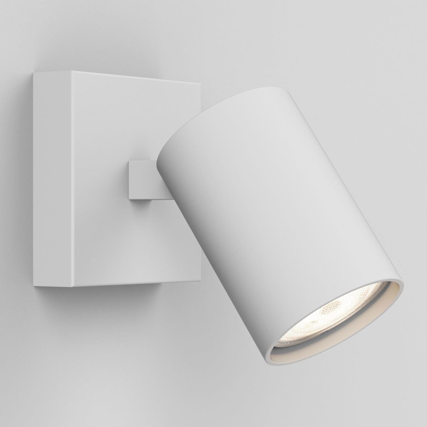 Ascoli Adjustable Single White Spotlight 1286001